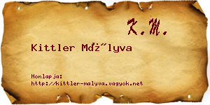 Kittler Mályva névjegykártya